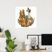 Poster Beatrix Potter Peter le lapin et les amis animaux (Bureau à domicile)