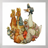 Poster Beatrix Potter Peter le lapin et les amis animaux (Devant)