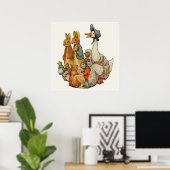 Poster Beatrix Potter Peter le lapin et les amis animaux (Bureau à domicile)