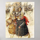 Poster Beatrix Potter - Peter Rabbit Walk d'hiver (Devant)