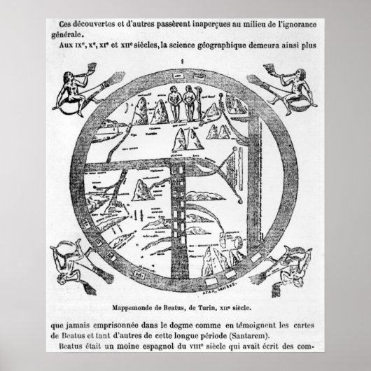 Poster Beatus de Turin mappamundi (Devant)