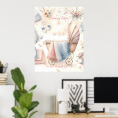 Poster Beau à venir bientôt faire-part (Bureau à domicile)