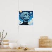 Poster Beau Alien extra-terrestre Être (Cuisine)