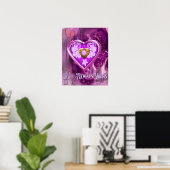 Poster Beau Amour Conçu Toujours Gagner (Bureau à domicile)
