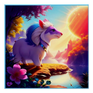 Poster Beau animal Sunshine River