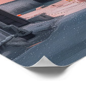 Poster Beau arbre à fleurs de cerisiers (Coin)