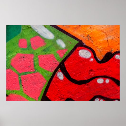 Poster Beau art de rue de graffiti. Couleur Abstraite c (Devant)