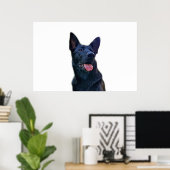 Poster Beau berger allemand noir (Bureau à domicile)