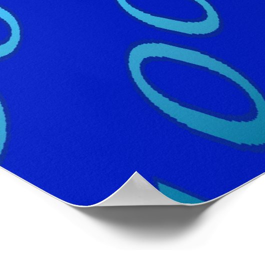 Poster Beau Bleu Binary (Coin)