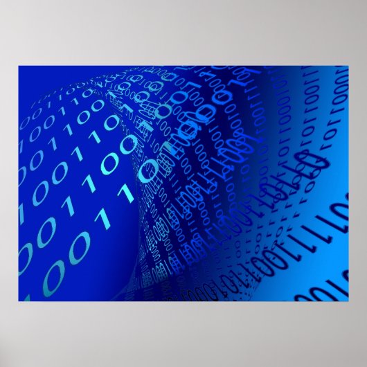 Poster Beau Bleu Binary (Devant)