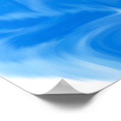 Poster Beau Bleu, Or et Blancs comme Eau (Coin)