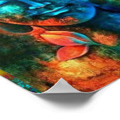 Poster Beau Bouddha coloré (Coin)