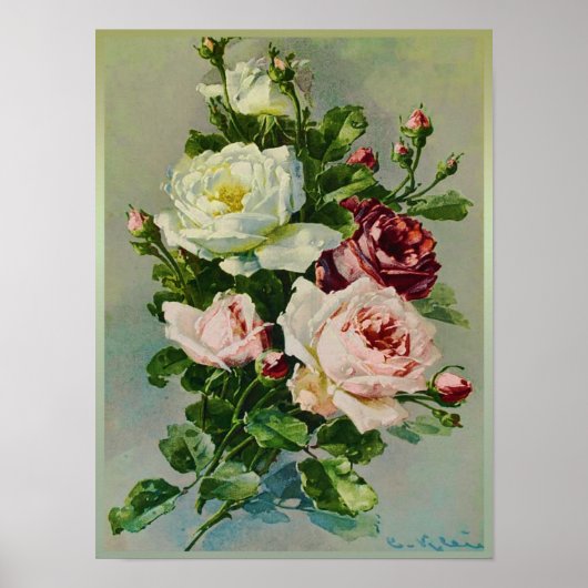Poster Beau bouquet de roses de Catherine Klein (Devant)