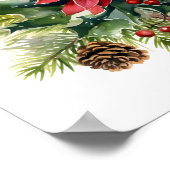 Poster Beau bouquet floral de Noël (Coin)