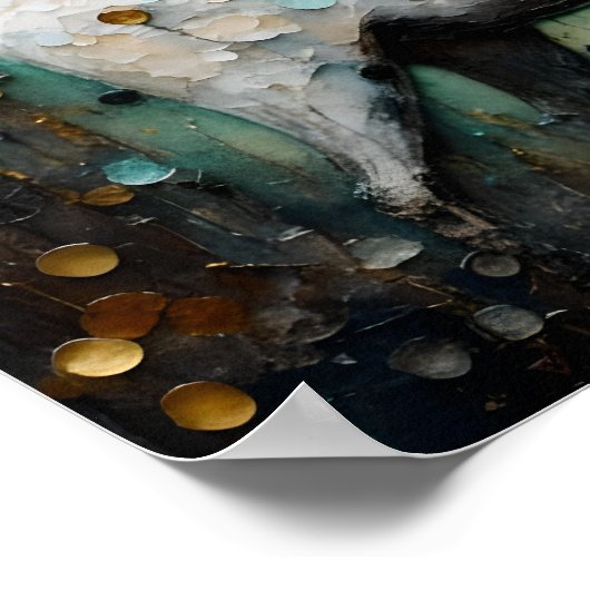 Poster Beau Cerf Blanc (Coin)