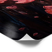 Poster Beau Cheval Blush Fleur sauvage rose (Coin)