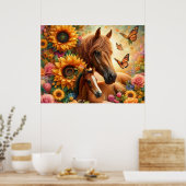 Poster Beau cheval et poulain (Cuisine)