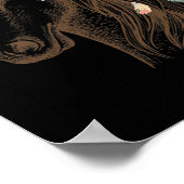 Poster Beau Cheval Main Drawn Art Pour Amoureux des anima (Coin)