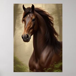 Poster Beau Cheval Majestueux