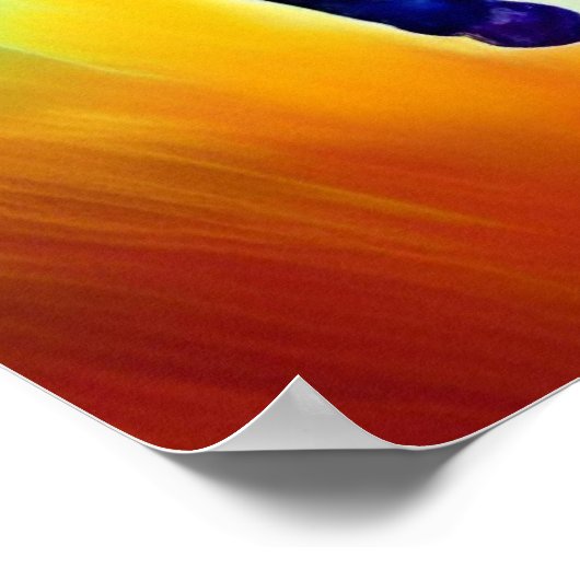 Poster Beau Chevaux de course Peinture (Coin)