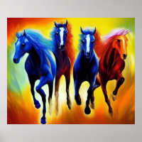 Beau Chevaux de course Peinture