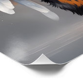 Poster Beau chien de montagne bernois avec ailes (Coin)