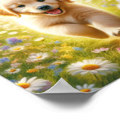 Poster Beau chiot Angel Golden Retriever (Coin)