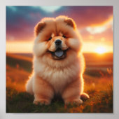 Poster beau chiot de Chow Chow (Devant)