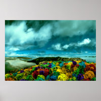 Beau ciel de roches colorées art