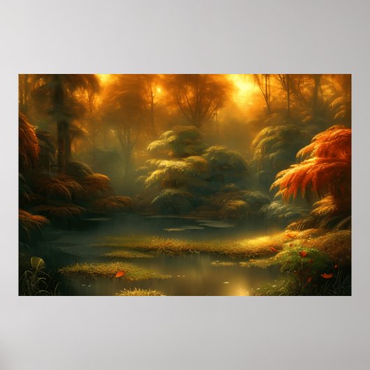 Poster Beau classique paysage serein petit creek pos (Devant)