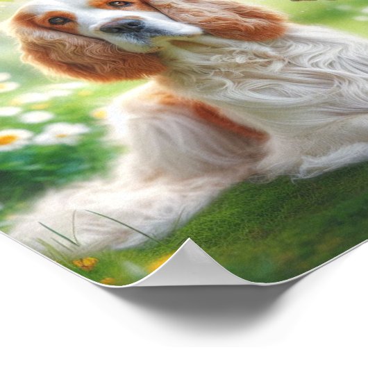 Poster beau Clumber Spaniel (Coin)