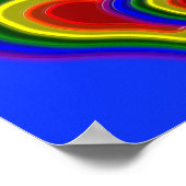 Poster beau coeur arc-en-ciel (Coin)