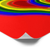 Poster beau coeur arc-en-ciel (Coin)