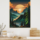Poster Beau coucher de soleil (Cuisine)