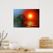 Poster Beau coucher de soleil (Cuisine)