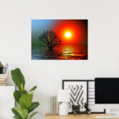 Poster Beau coucher de soleil (Bureau à domicile)