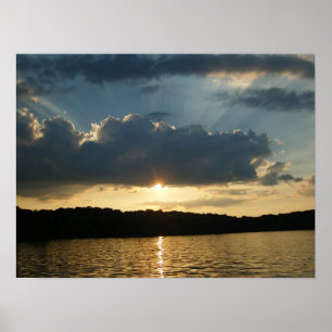 Poster Beau coucher de soleil
