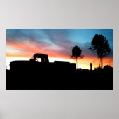 Poster Beau coucher de soleil (Devant)