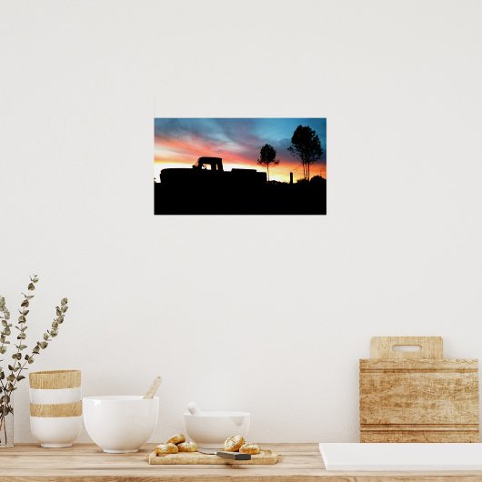 Poster Beau coucher de soleil (Cuisine)