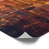 Poster Beau coucher de soleil à Amsterdam Pays-Bas (Coin)