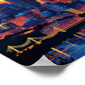 Poster Beau coucher de soleil à Cincinnati Ohio USA (Coin)