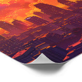 Poster Beau coucher de soleil à Kansas City USA (Coin)