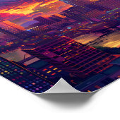 Poster Beau coucher de soleil à Nashville TN USA (Coin)