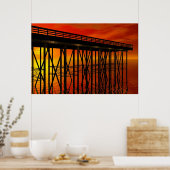 Poster Beau coucher de soleil à Pier 487 (Cuisine)