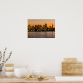 Poster Beau coucher de soleil à San Francisco (Cuisine)