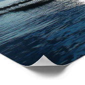 Poster Beau coucher de soleil bleu à Cape Cod Beach Poste (Coin)