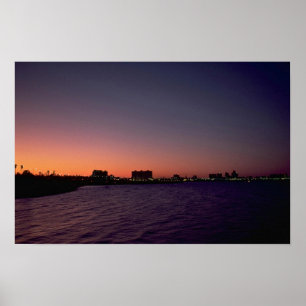Poster Beau coucher de soleil : Corpus Christi, crépuscul
