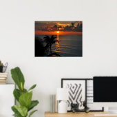 Poster Beau coucher de soleil de Cancun (Bureau à domicile)