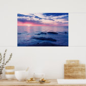 Poster Beau coucher de soleil en mer (Cuisine)
