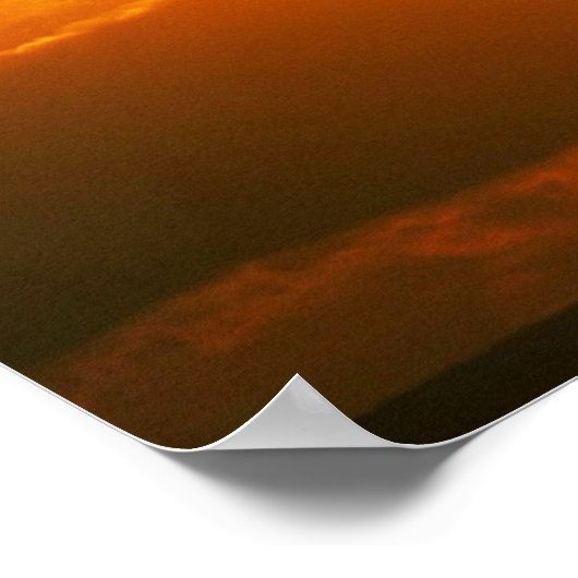 Poster Beau coucher de soleil : Moorea, col de récif exté (Coin)